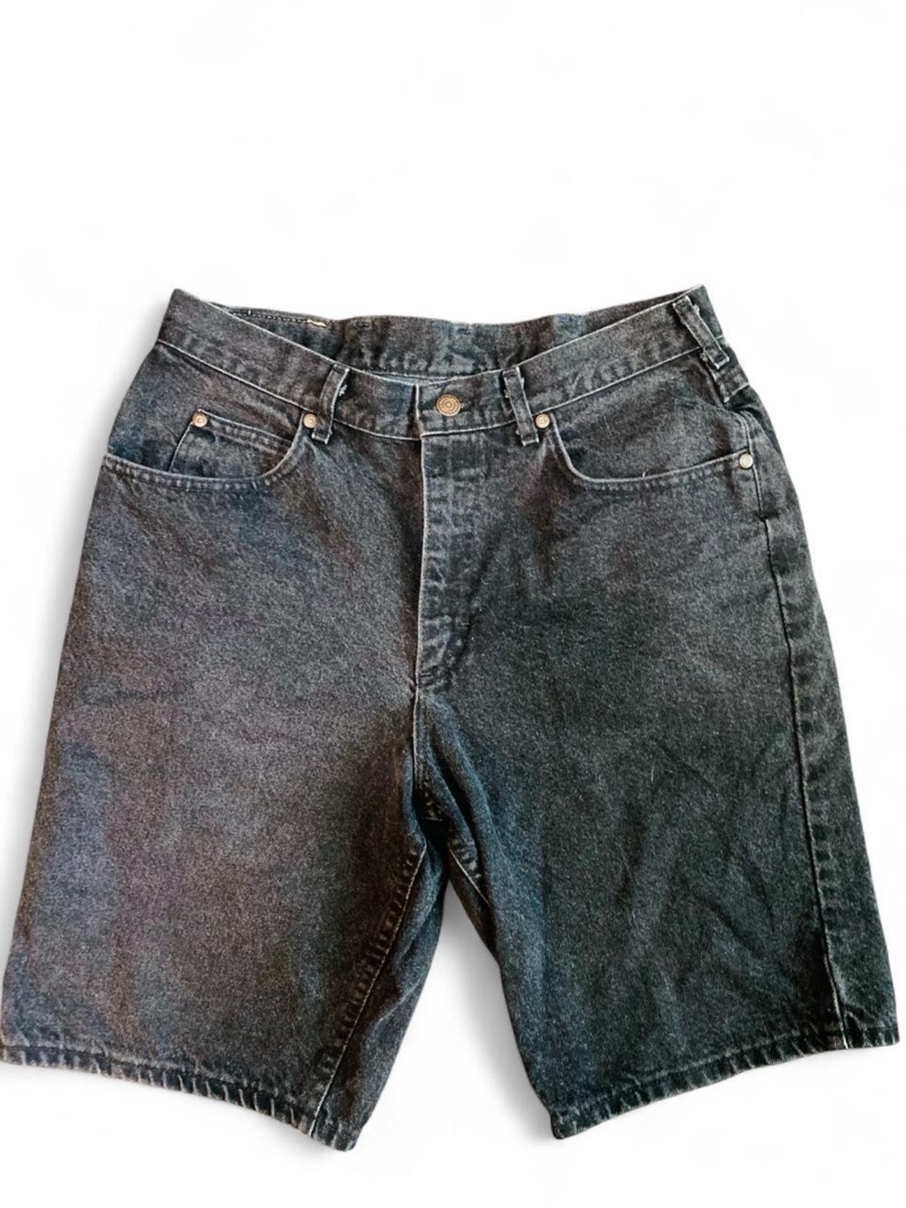 Vintage 90’s Lee Men's Black Denim Shorts
